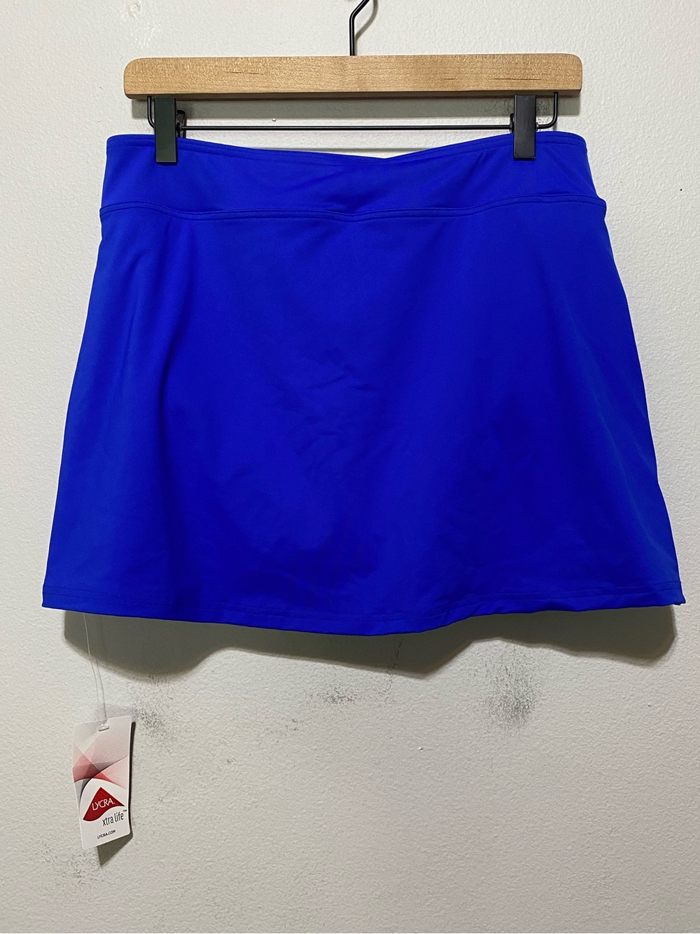 NWT Lands' End Women's Royal Blue Swim Skirt Built-in Brief Sz 8